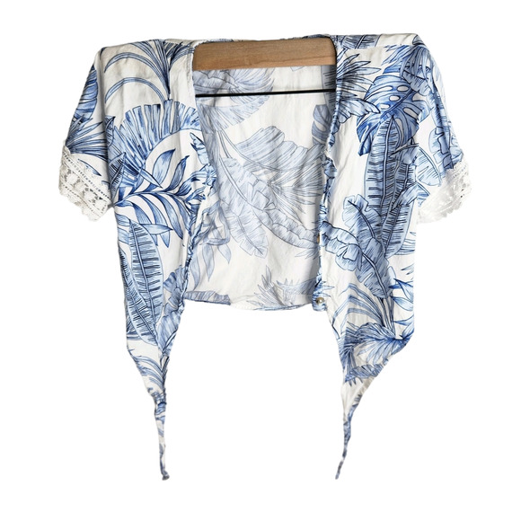 Vintage Havana Set Tropical Print Crochet Trim Shorts And Top Girls‎ Large 14 - Picture 10 of 10